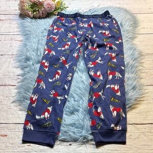NWT Old Navy Blue Fleece Wolf Print Pajama Bottoms Sz L